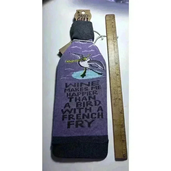 Wine Bottle Sock Bag Cover Primitives by Kathy - "funny wine socks" GIFT - Picture 3 of 6